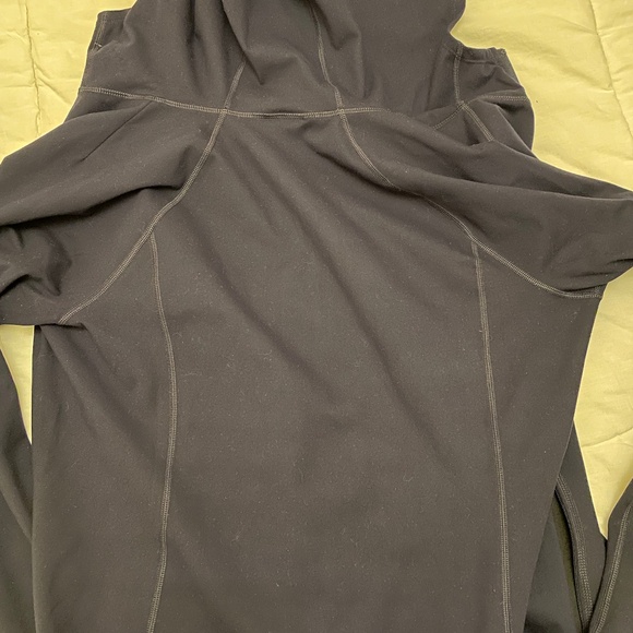 GapFit Recycled Brushed Power Zip Up Hoodie Jacket Dark Blue Size M EUC! - Picture 4 of 7